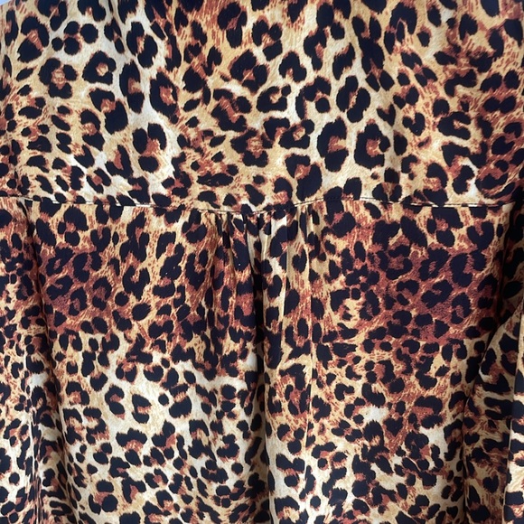 NWT RACHEL RAY CHEETAH PUFF SLEEVE BLOUSE - Picture 6 of 6